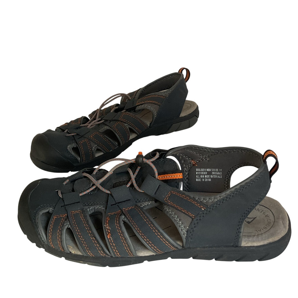 Alpine Design Boulder II Men’s Outdoor Hiking Sandals Size 11 Gray Orange - Picture 2 of 9